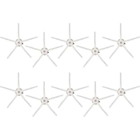 (10 pièces blanc) Pièces de rechange pour brosses latérales Roborock S7 Series S7 S7+ S7 MAXV Ultra Q7 Max Q7 Max+ S8 Pro Ultra S8 S8+ Q5+ Q5 E2 E3 E4 S4 S5 S6 Kit d'accessoires pour brosses lat