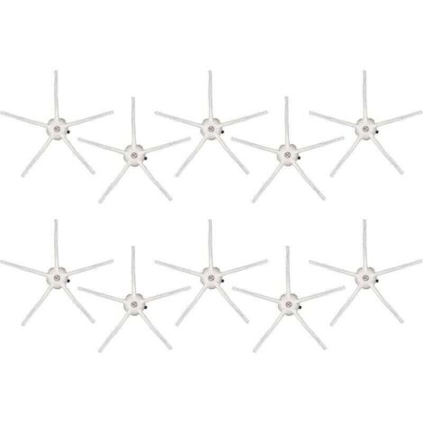 (10 pièces blanc) Pièces de rechange pour brosses latérales Roborock S7 Series S7 S7+ S7 MAXV Ultra Q7 Max Q7 Max+ S8 Pro Ultra S8 S8+ Q5+ Q5 E2 E3 E4 S4 S5 S6 Kit d'accessoires pour brosses lat
