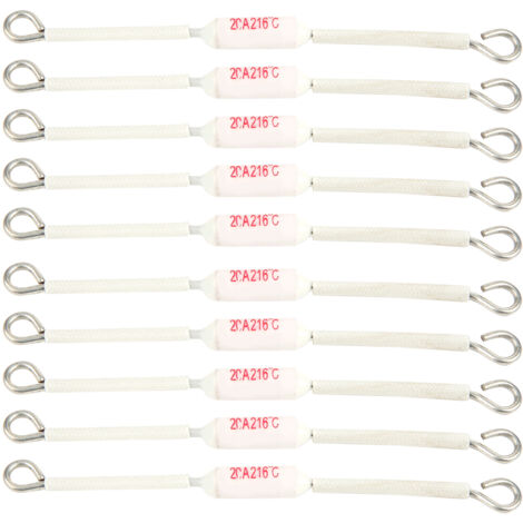 10 pièces Bloc de Borne Céramique pour Fusible 250V 20A 90mm Accessoires Électriques Industriels