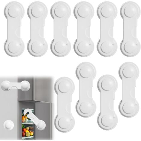 12 Bloque Porte BéBé, Sécurité Enfant Placard Bloc Tiroir Loquets Frigo