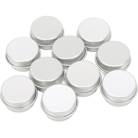 10 pièces boîtes rondes en aluminium 5ml pour crème solide et cosmétiques maison