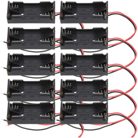 10 pièces boîtier piles AAA 2x et 3x avec câbles - support pour alimentation