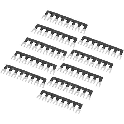 10 Pièces Bornier à Fourche 400V 25A en Cuivre Rouge, Bloc de Jonction 8 Pôles TB 2508 pour Installation Électrique