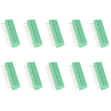 10 pièces - Bornier à vis universel 2,54mm 12 broches vert pour circuits imprimés