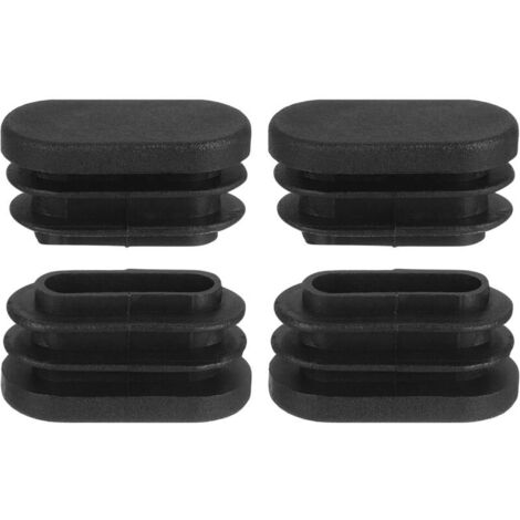 10 Pièces Bouchon Pied de Chaise, Bouchon Pied de Chaise Ovales, Embout Pied de Chaise Ovales en Plastique 20x40mm, Antidérapants et Résistants, Noir