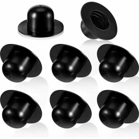 10 Pièces Bouchons de Vidange de Piscine Pompe de Filtre de Piscine Creusée de Rechange Bouchon de Trou de Crépine Bouchon de Butée Murale Compatible avec Les Piscines (Noir)