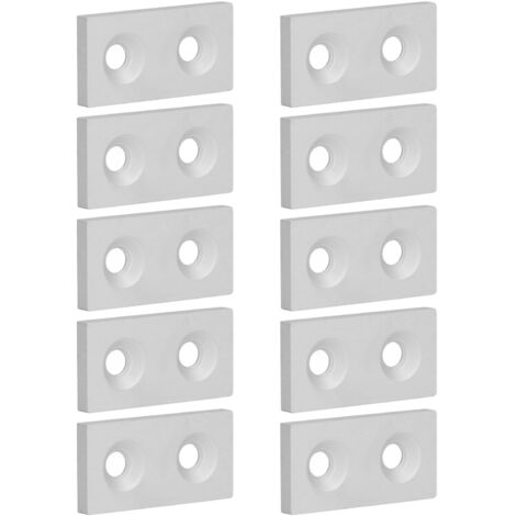 10 Pièces Bouchons d'Extrémité en Aluminium pour Profilés 3060, Caps de Protection pour Rails Linéaires Double Trous