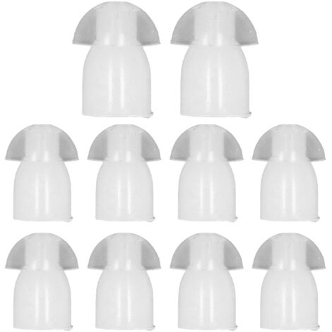 10 Pièces Bouchons d'Oreille Silicone Souple pour Casque Talkie-Walkie, Tuyau d'Air Remplaçable