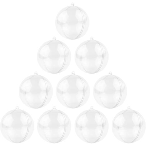 Boules Transparentes Remplir 20 Boules Transparentes à Remplir 10cm - Décorations Noël Acrylique Pour Sapin, Mariage, Anniversaire - Suspension DIY Boule Transparente à Remplir