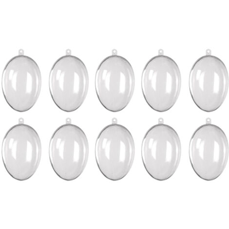 10 pièces Boules de Pâques Ovales Transparentes pour Fleurs Séchées, Décoration de Fête