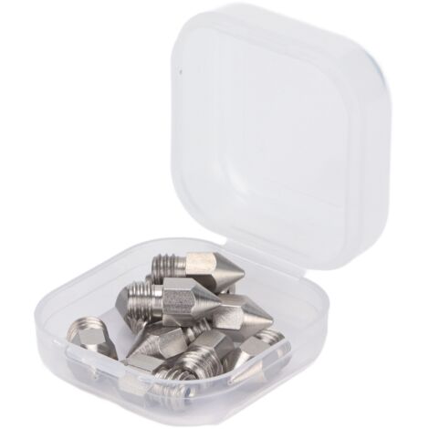10 Pièces Buses d'Imprimante 3D MK8 Acier Inoxydable 1.75mm Tête d'Extrusion Accessoires 0.3mm