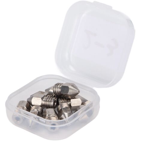 10 Pièces Buses d'Imprimante 3D MK8 Acier Inoxydable 1.75mm Tête d'Extrusion Accessoires 0.4mm
