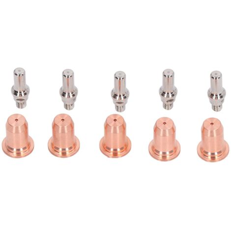 10 Pièces Buses Électrodes Cuivre pour Torche Plasma PT‑60, Consommables de Découpe Plasma