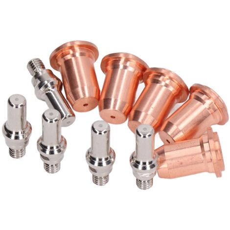 10 Pièces Buses Électrodes Cuivre pour Torche Plasma PT‑60, Consommables de Découpe Plasma