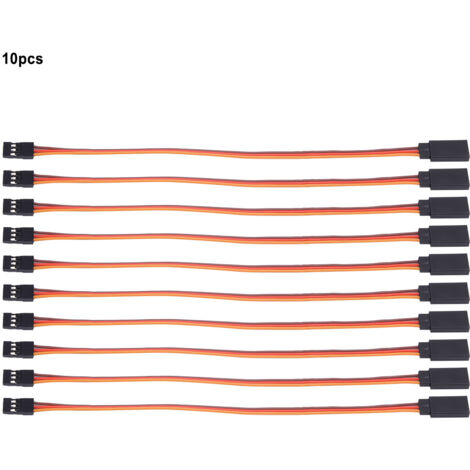 10 pièces câble d'extension servo JR mâle vers femelle 500mm pour radiocommande Futaba