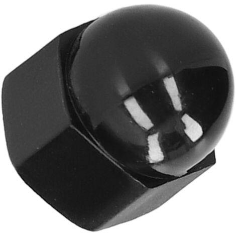 10 Pièces Cache-Écrous Hexagonaux en Plastique Noir M5 pour Assemblages Industriels