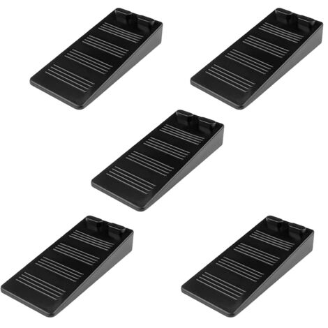 10 pièces cale porte caoutchouc souple, Hauteur Reglable Antidérapante bloc porte sol, arrêt de porte, Protège Sols et Murs, Pour Tapis, Sols, Béton, parquets, Noir