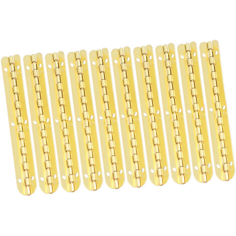 10 Pièces Charnière 100mm pour Boîte en Bois Ovale, Charnière à 90 Degrés Jaune, Charnière Longue à Languette