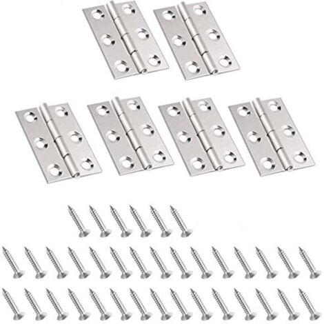 10 Pièces charniere porte, Charniere inox,Charnière invisible,Porte placard/Petites portes / Tiroirs / Fenêtres / Pianos / Coffret à bijoux armoires de quincaillerie de meubles de maison