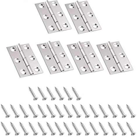 10 Pièces charniere porte, Charniere inox,Charnière invisible,Porte placard/Petites portes / Tiroirs / Fenêtres / Pianos / Coffret à bijoux armoires de quincaillerie de meubles de maison