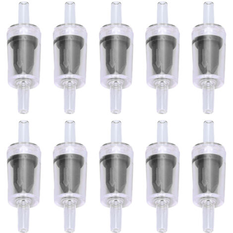 10 Pièces Clapet Anti-Retour 4mm Noir pour Pompe à Air Aquarium - Valve Unidirectionnelle Étanche Réservoir Poissons