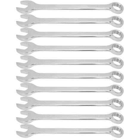 10 pièces Clé à Douille 18mm Acier Chrome-Vanadium Double Embout Cliquet à Main Outil Mécanique