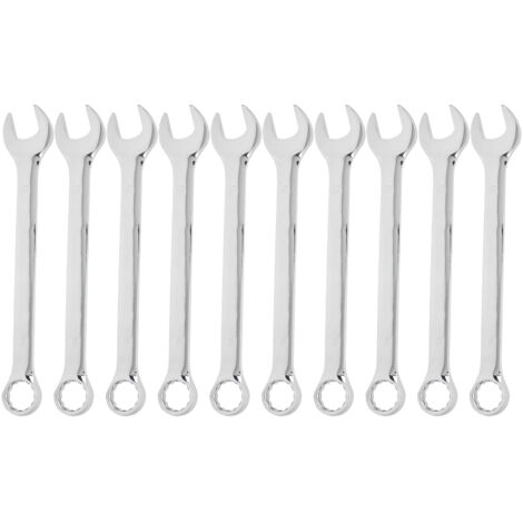 10 pièces Clé à Douille 18mm Acier Chrome‑Vanadium Double Embout Cliquet à Main Outil Mécanique