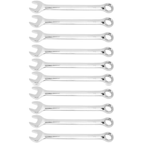 10 pièces Clé à Douille Double Extrémité 0.6 Pouce avec Embrayage à Cliquet et Anneau Déporté, Acier Chrome-Vanadium pour Réparation