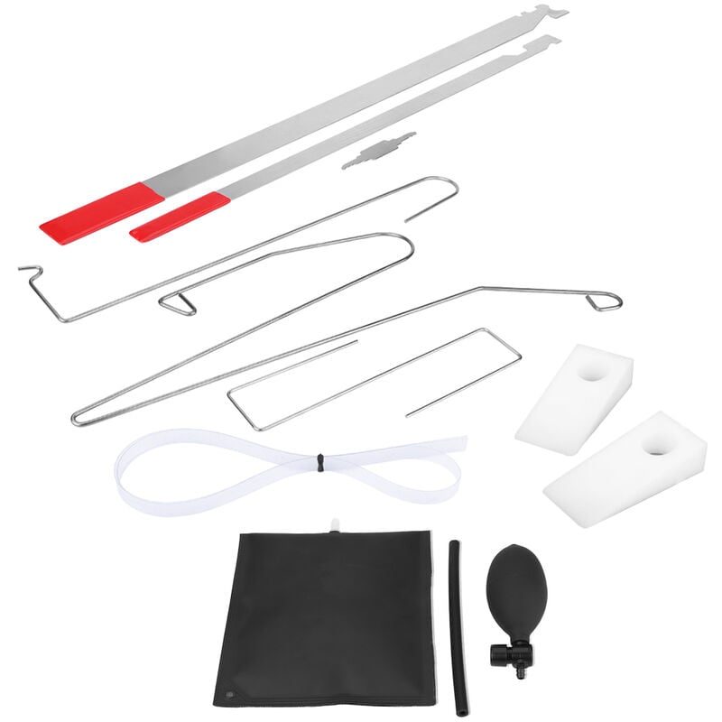 Jeffergarden 10 pièces clé de porte de voiture universelle perdue verrouillage porte d'urgence déverrouillage outils ouverts avec cale de pompe à Air