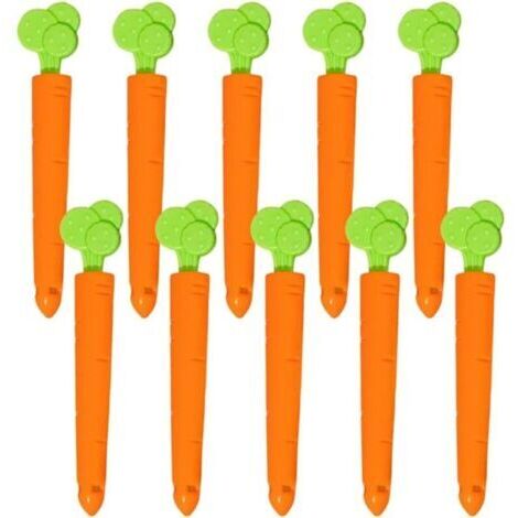 10 pièces clips de scellage alimentaire en forme de carotte, clips de fermeture de clip alimentaire en plastique, clips de scellage alimentaire réutilisables pour le stockage des aliments