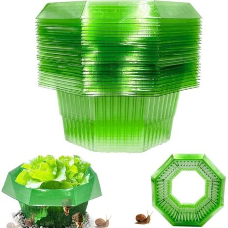 10 Pièces Colliers Anti Limaces et Escargots, Anneaux Anti Limaces Efficaces, Colliers Anti Limaces en Plastique, Couvertures A