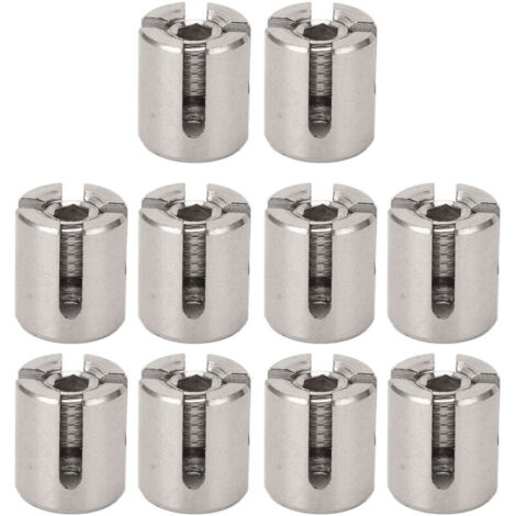 10 Pièces Colliers de Câble Croisés en Acier Inoxydable 316, Accessoires pour Câbles de 3mm et Systèmes de Railing