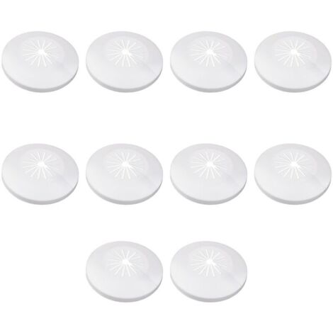 10 Pièces Colliers de Tuyau de Radiateur Couvercle Blanc Solide Pipe Plastique Décoration Cache Tuyaux Plomberie pour Tuyau de Chauffage D'eau 10-25mm Rosace de Radiateur