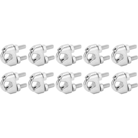 10 pièces colliers serre-câble M8 en acier inoxydable, attaches câble U pour fixation électrique et structurelle