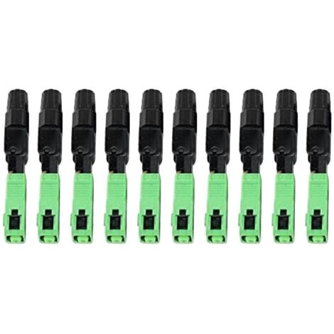 10 pièces/composant Adaptateur de montage rapide SC pour fibre monomode FTTH, pour entrée de câble, noir et vert