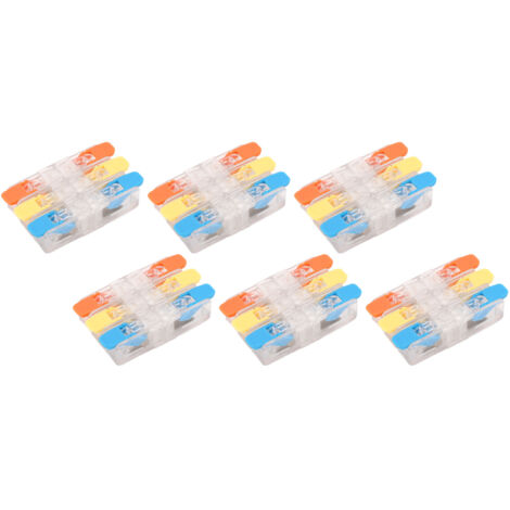 10 Pièces Connecteur à Levier pour Câbles, Jonction Rapide 3 Entrées/Sorties 41A 450V, Bloc de Jonction Électrique