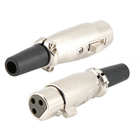10 pièces Connecteur Audio Femelle XLR Japonais avec Vis pour Microphone