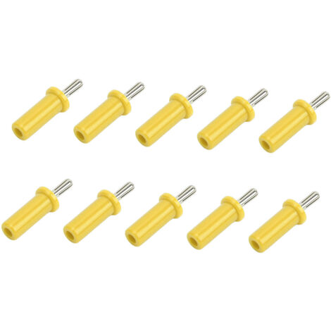10 pièces Connecteur Banane 4mm Doré à Souder pour Câbles Audio, Embouts à Fente pour Enceintes et Haut-Parleurs
