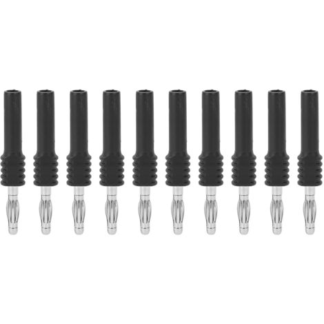 10 Pièces Connecteur Banane 4mm Mâle vers 2mm Femelle, Adaptateur pour Testeur Multimètre Professionnel Noir