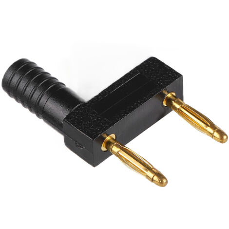 10 Pièces Connecteur Banane U52 2mm Double Rangée Court-Circuit Noir pour Câble DIY Espacement 10mm