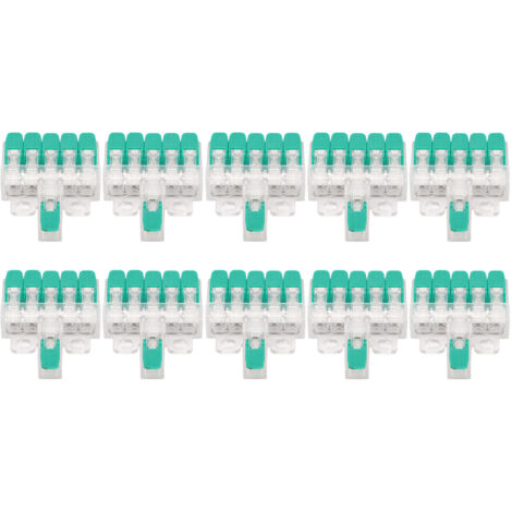 10 Pièces Connecteur de Câble Électrique 1 Entrée 5 Sorties, Jonction Rapide 41A 450V pour Câblage