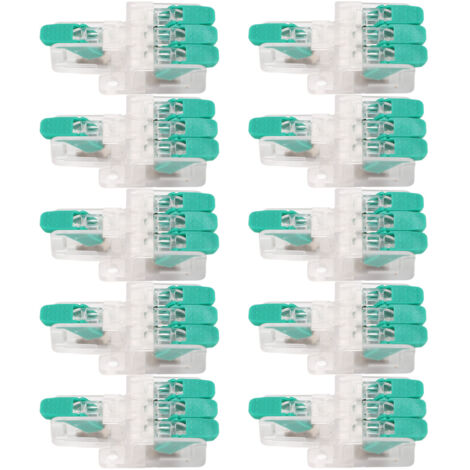10 Pièces Connecteur de Fil Y613G 1 Entrée 3 Sorties Ignifuge pour Câbles 10-20 AWG 41A 450V