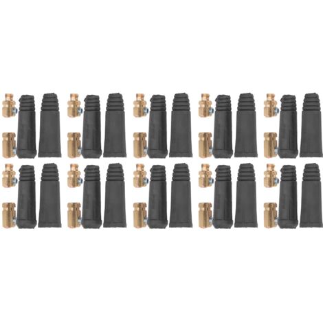 10 Pièces Connecteur de Soudure en Laiton avec Capuchon, Raccords Rapides pour Poste à Souder, Compatible Matériel de Soudage Européen
