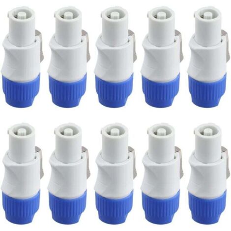 10 Pièces Connecteur Powercon Mâle 3 Broches Prise D'Entrée de Signal pour Faisceau Scène Lumière Sortie Puissance