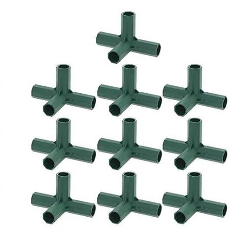 10 Pièces Connecteur PVC pour Cadre, Meubles, Serre et Tente (B)
