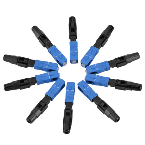 10 pièces Connecteur Rapide Fibre Optique SC/UPC Monomode, Adaptateur FTTH/ODF