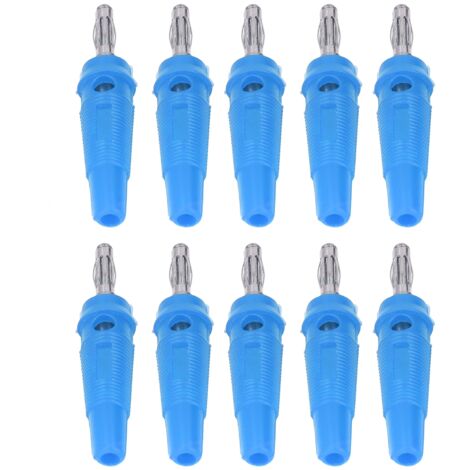 10 pièces connecteurs banane 4mm pour soudeurs, chargeurs et générateurs - Bleu