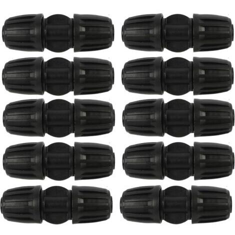 10 pièces Connecteurs Droits pour Système d'Irrigation Goutte à Goutte, Raccords pour Tuyau d'Eau PE de 16mm, Tuyau d'eau Goutte à Goutte système d'irrigation, pour Jardinage, Agriculture et Se