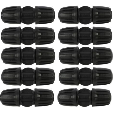 10 pièces Connecteurs Droits pour Système d'Irrigation Goutte à Goutte, Raccords pour Tuyau d'Eau PE de 16mm, Tuyau d'eau Goutte à Goutte système d'irrigation, pour Jardinage, Agriculture et Serres
