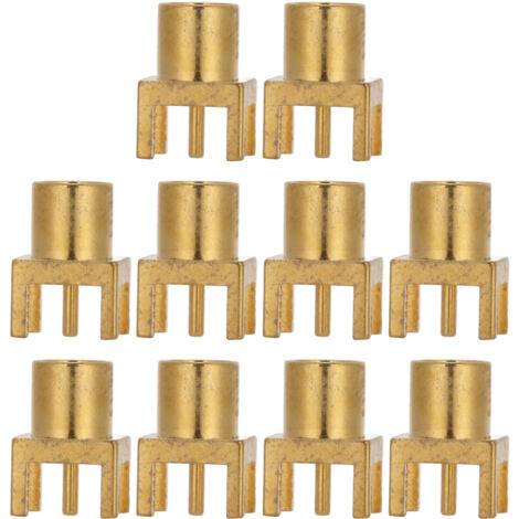 10 Pièces Connecteurs Femelle MCX 4 Broches pour Carte PCB, Soudure Facile, Matériau OFC 50 Ohms